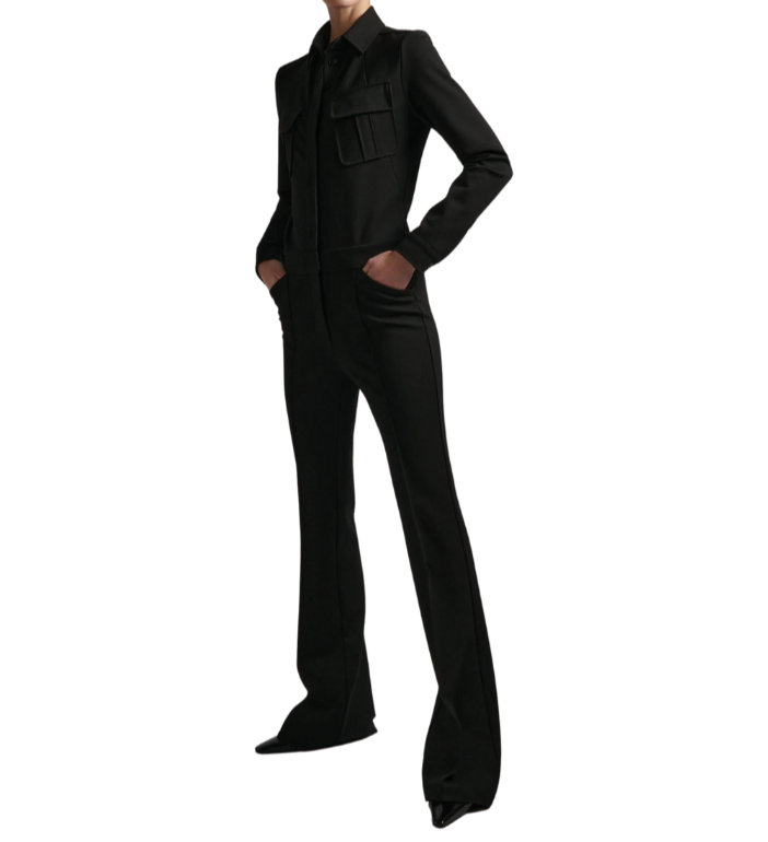 Jersey black jumpsuit on sale