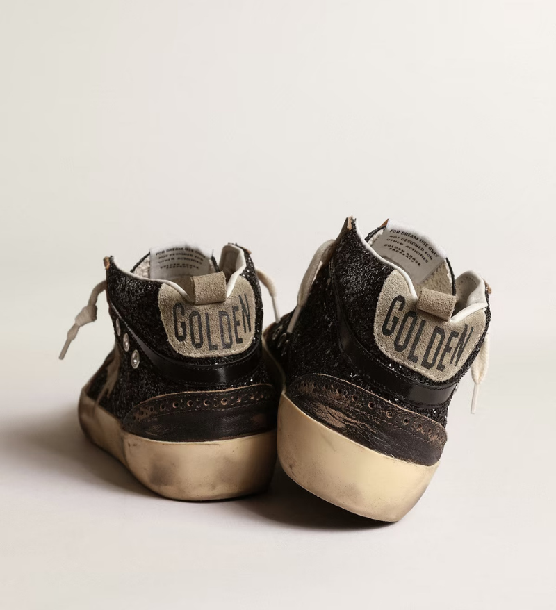 Golden goose black mid 2025 star sneakers
