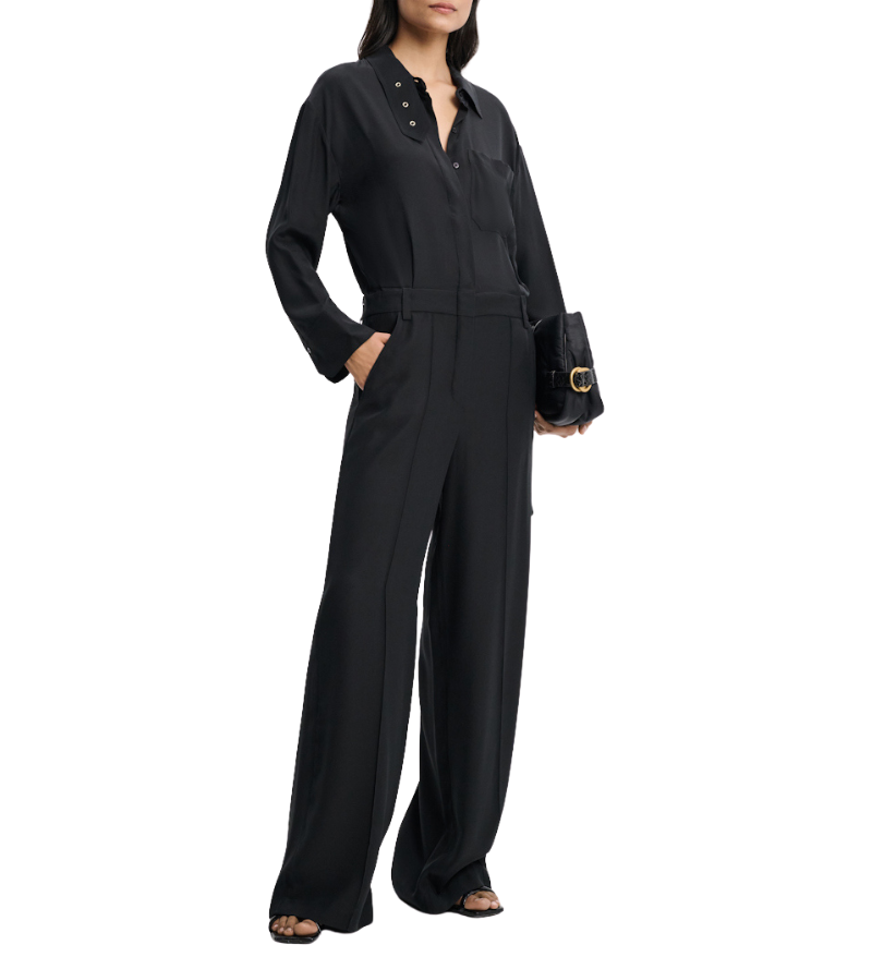 Shiny Jumpsuit Pure Black