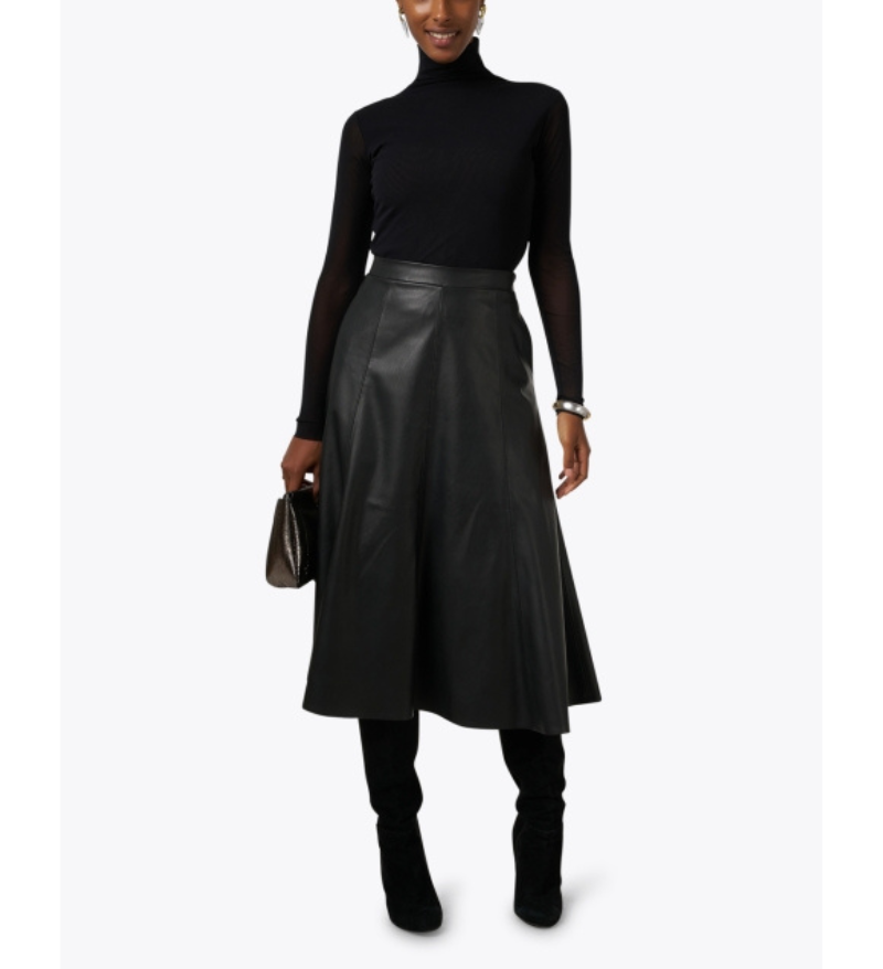 Vegan Leather Vera Skirt Black