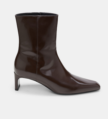 Subtle Shine Ankle Boot Chocolate Brown