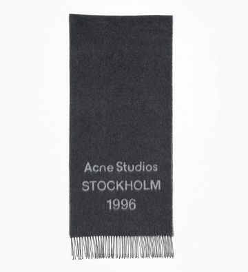 Logo Scarf – Wide Black/White