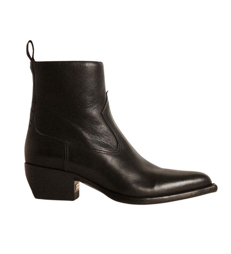 GOLDEN GOOSE BLACK LEATHER BOOTS