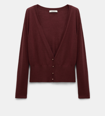 Essential Ease Cardigan Deep Redbrown