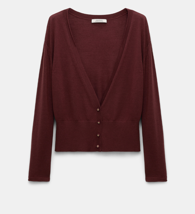 Essential Ease Cardigan Deep Redbrown