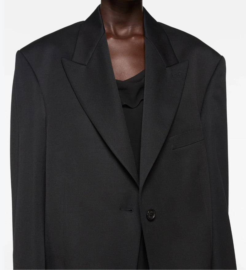 Single‑Breasted Suit Jacket – Black