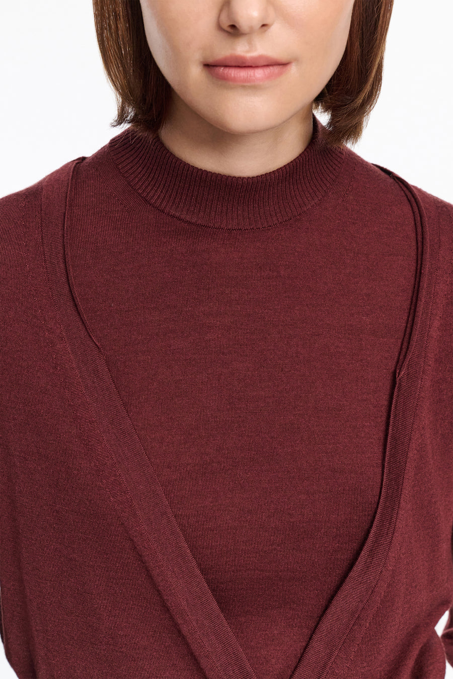 Essential Ease Cardigan Deep Redbrown