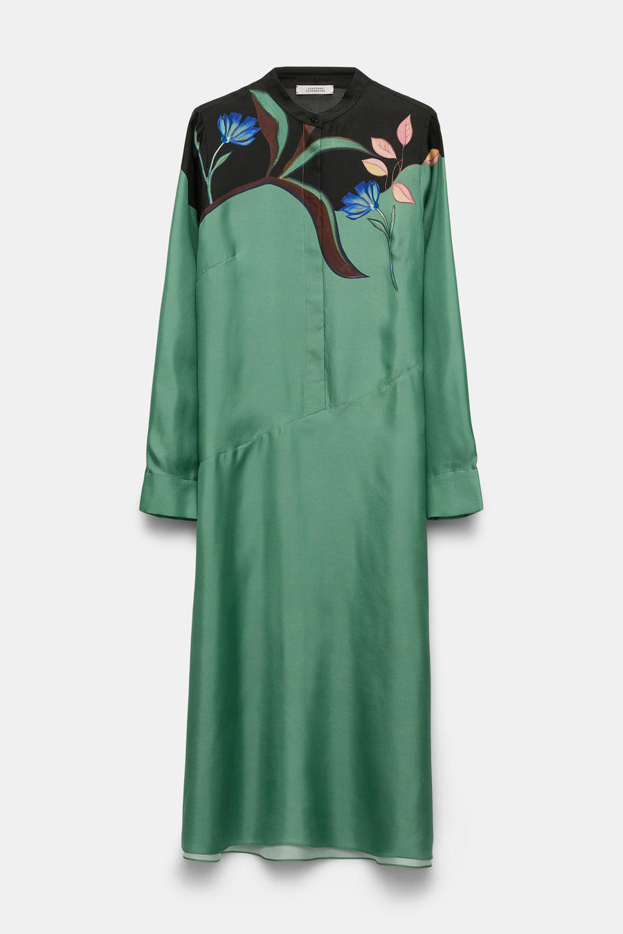 Seductive Bloom Silk Midi Dress
