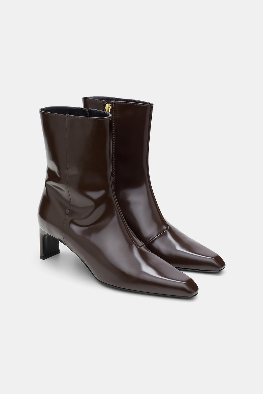 Subtle Shine Ankle Boot Chocolate Brown