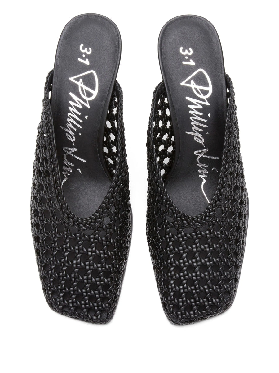 3.1 Phillip Lim ID Macramé Mule in Black