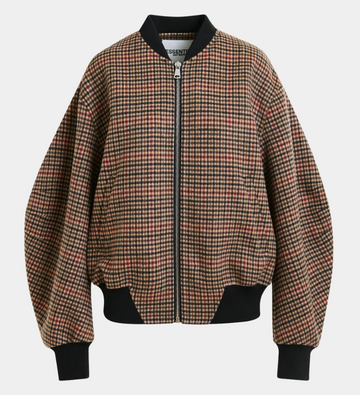 Brown Red Black Check Jacket