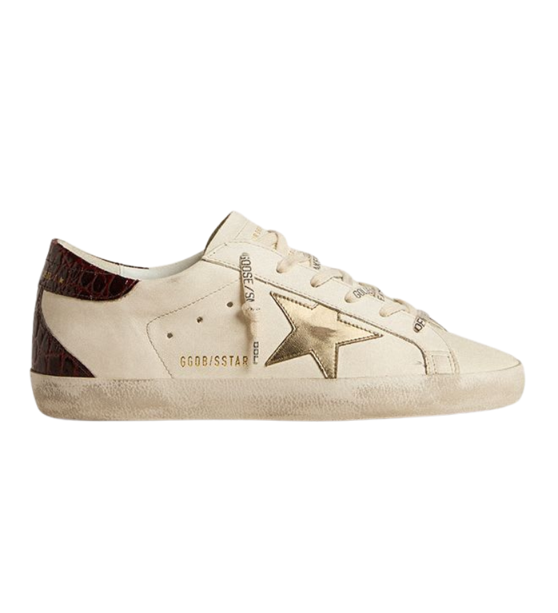 Golden Goose Super-Star Sneakers Burgundy Glitter