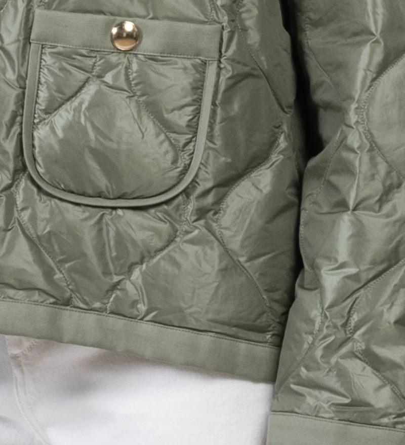 Green Quilted Puffer Jacket