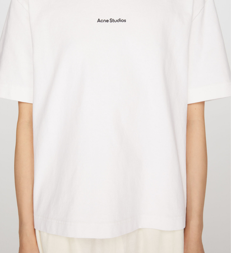 ACNE LOGO WHITE T-SHIRT