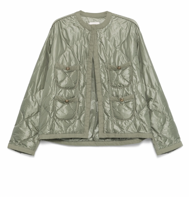 Green Quilted Puffer Jacket