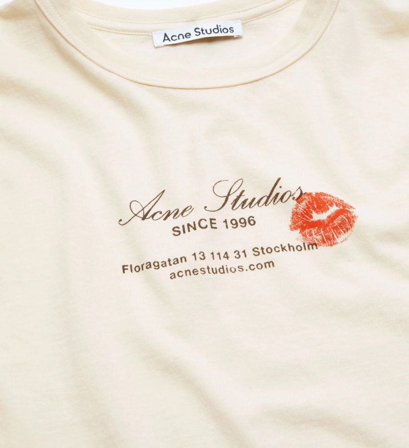 Premium Acne Studios Logo T-Shirt – White