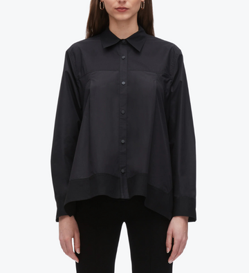 Long Sleeve Shirt with Flounce Hem