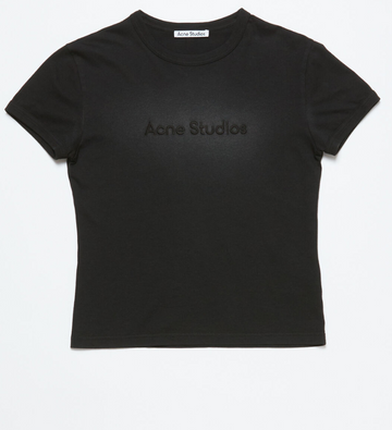 Logo T‑Shirt – Fitted Faded Black