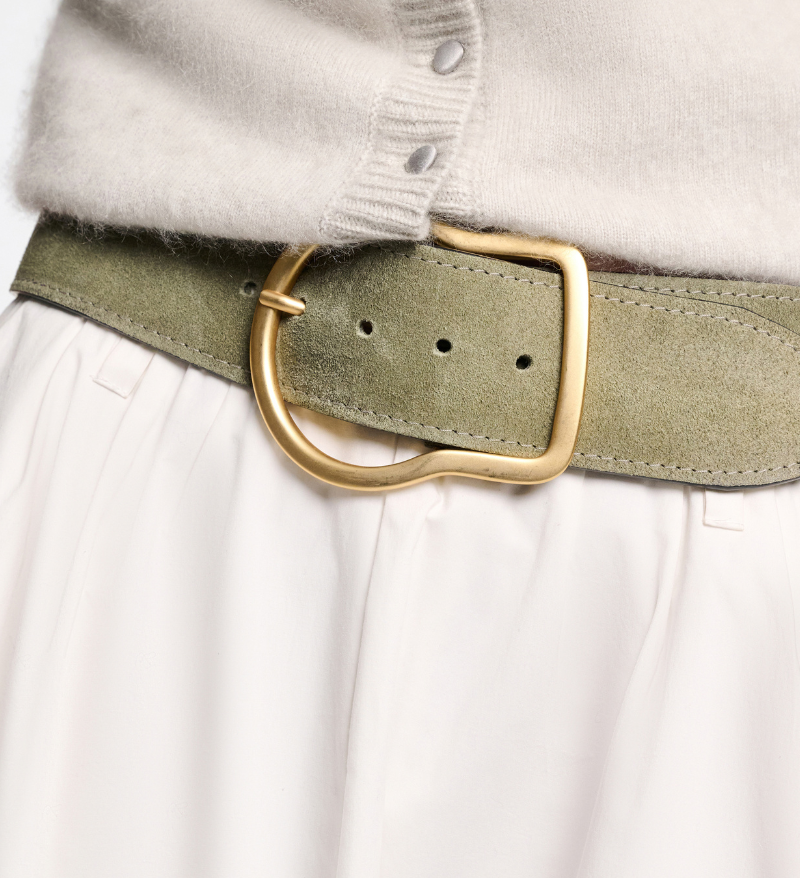 SUEDE SENSATION WAX BELT WIDE