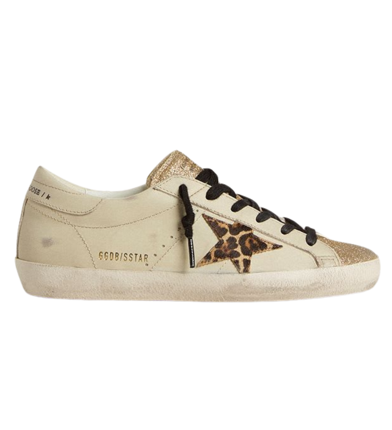 Golden Goose Super-Star Sneakers Leopard Horsy Star