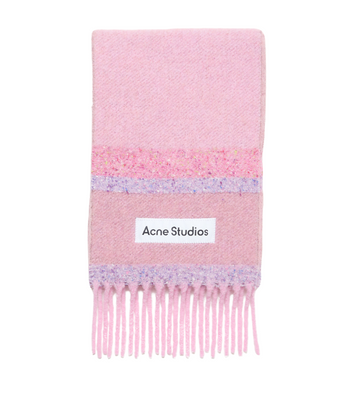 Acne Studios Logo Scarf Pink