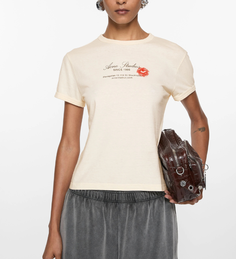 Premium Acne Studios Logo T-Shirt – White