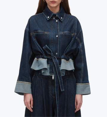 Boxy Jacket with Waist Ties
