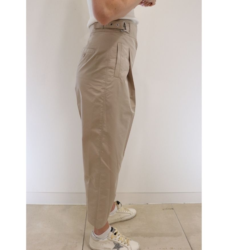 Pleated Trousers Khaki