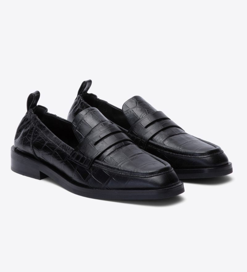 Alexa Penny Loafer Black Profile