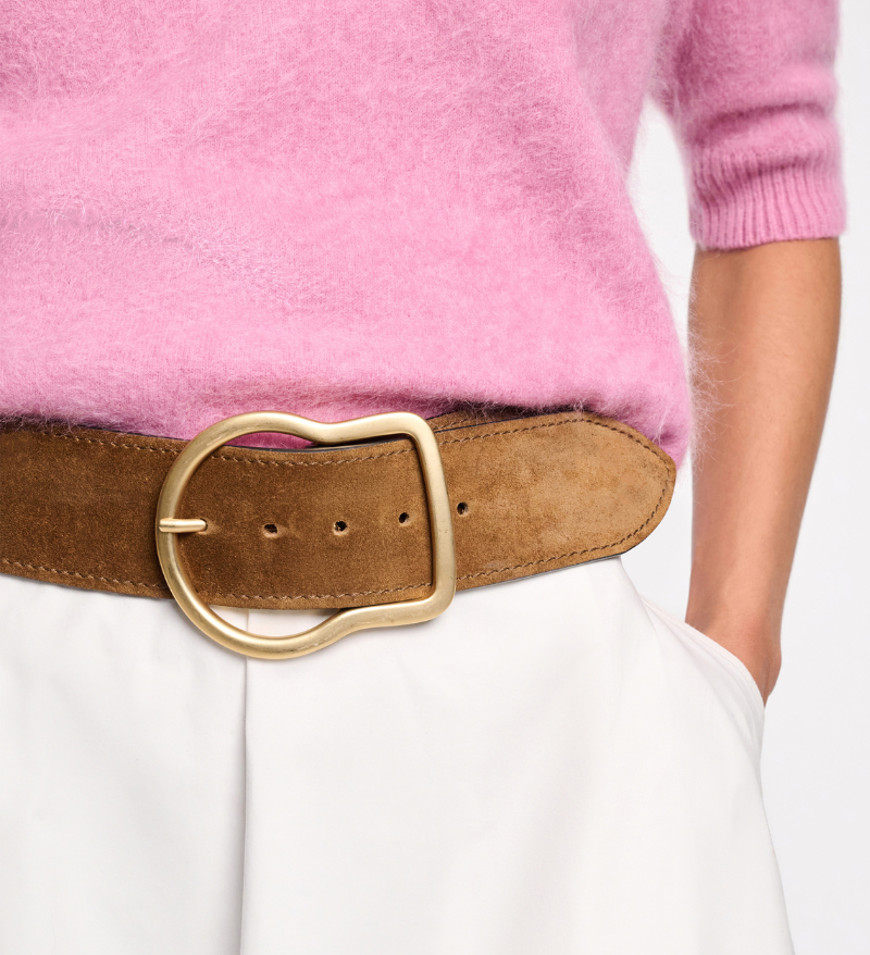 SUEDE SENSATION WAX BELT WIDE