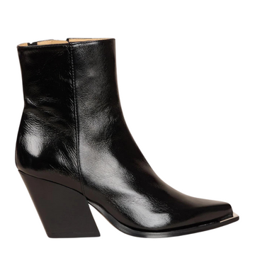 Black Leather Ankle Boots