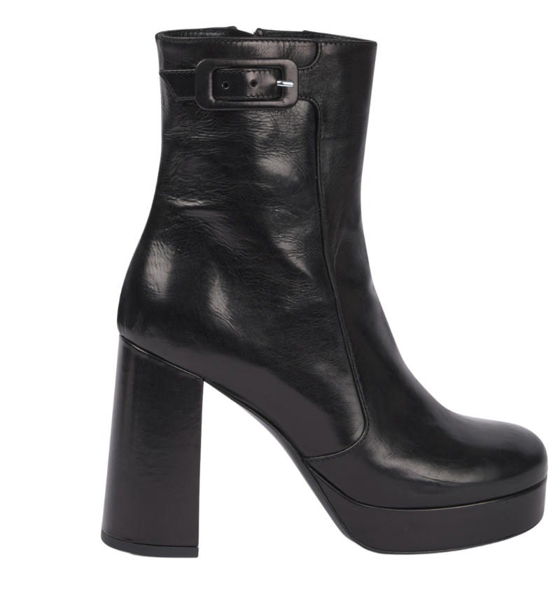 Black Grace Leather Platform Boots