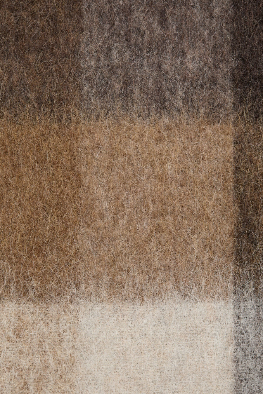 Check Fringe Scarf – Dark Brown/White
