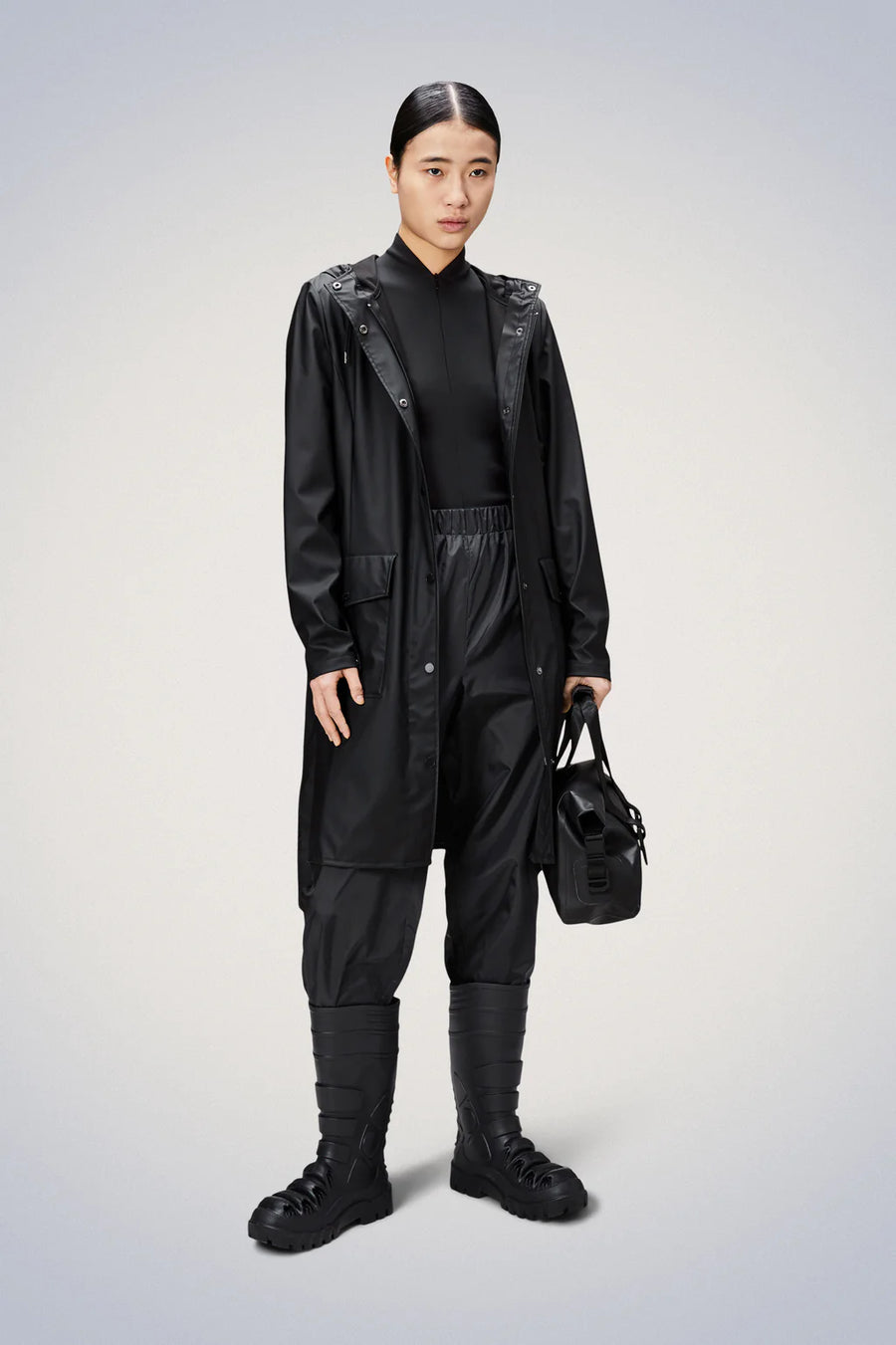 Rains Womens Curve Jacket in Black