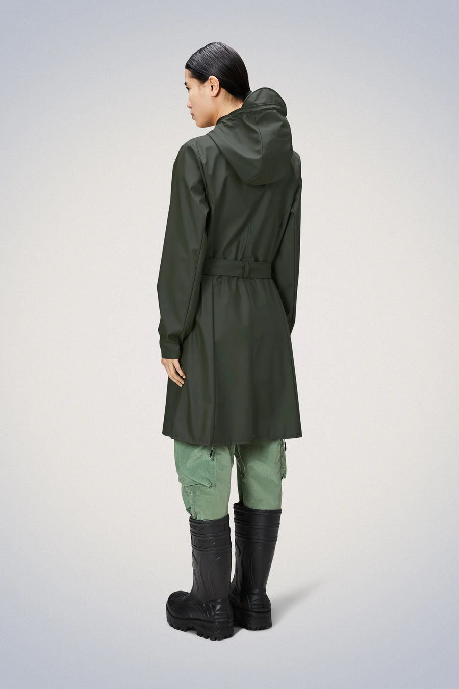 Rains Womens Curve Jacket in Green