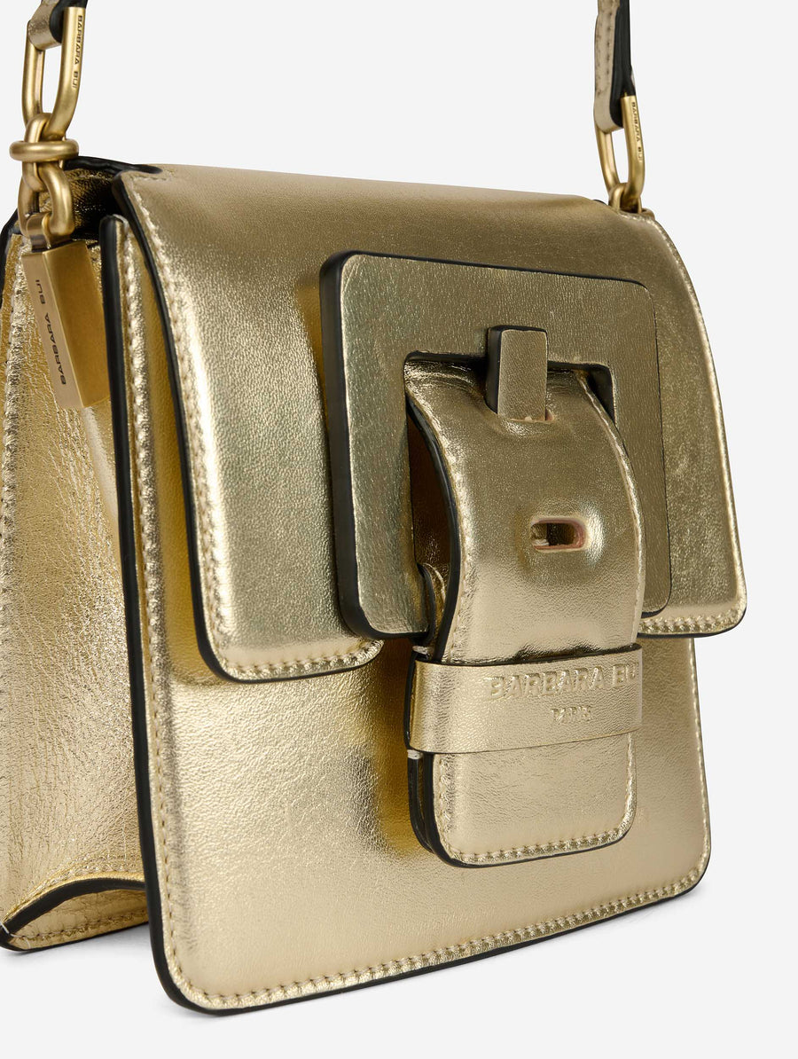 Gold Leather Love Me Bag