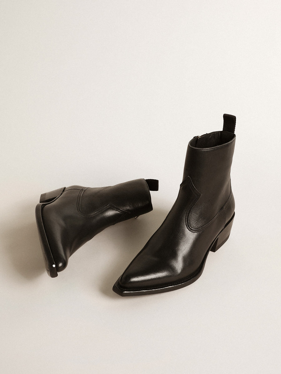 GOLDEN GOOSE BLACK LEATHER BOOTS