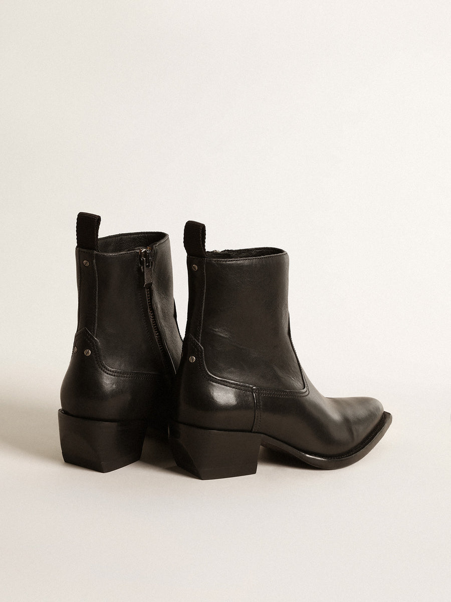 GOLDEN GOOSE BLACK LEATHER BOOTS