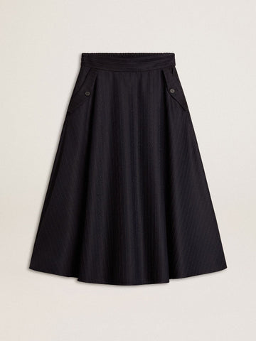 JOURNEY W'S CIRCLE SKIRT WITH FLAP POCKETS DETAIL PINSTRIPE VW