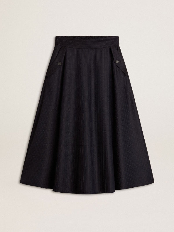 JOURNEY W'S CIRCLE SKIRT WITH FLAP POCKETS DETAIL PINSTRIPE VW