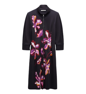 Flame Flower Dress Black & Purple