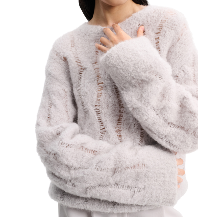 Fluffy Touch Pullover Cloudy Grey