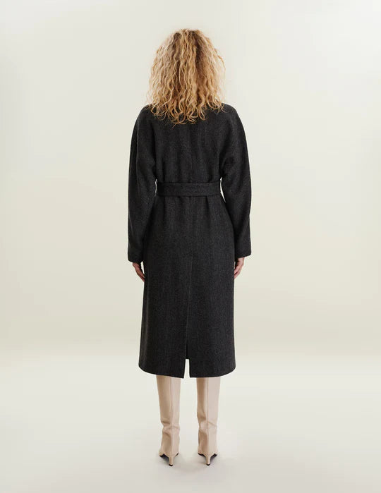 Hawthorn Coat Grey-Black Herringbone