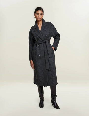 Hawthorn Coat Grey-Black Herringbone