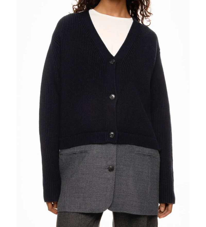 Hybrid Knit Blazer in Navy