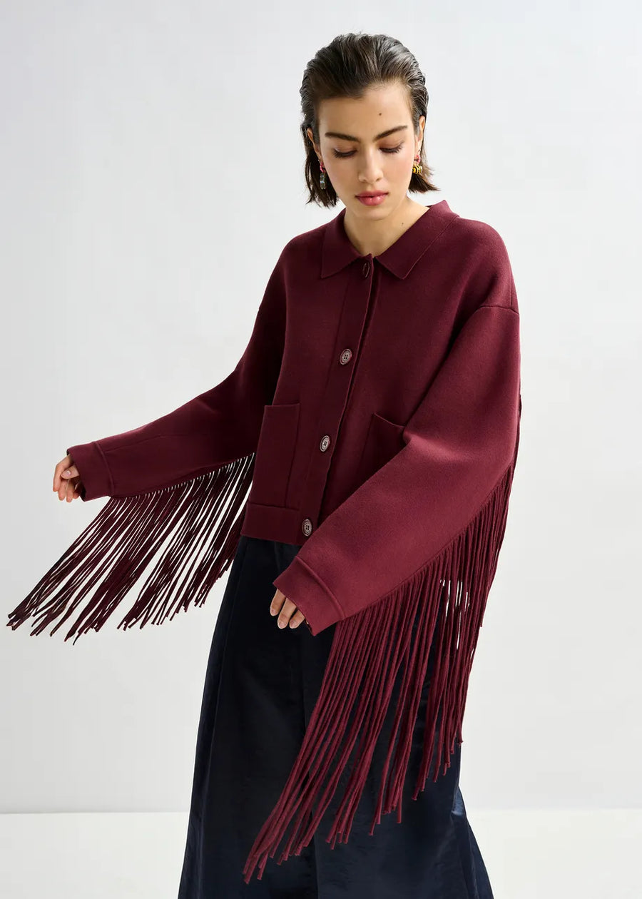 Burgundy Cardigan