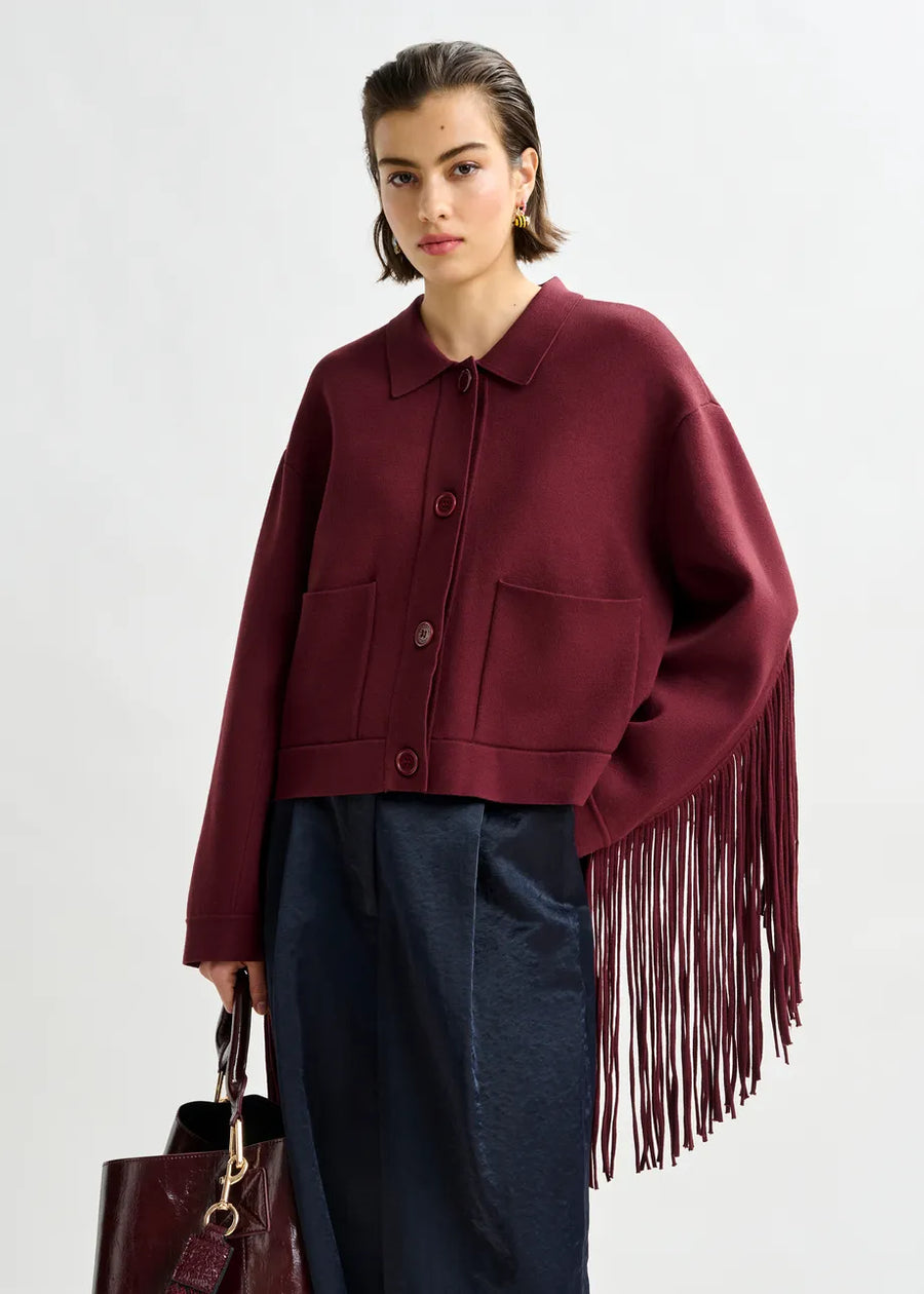 Burgundy Cardigan