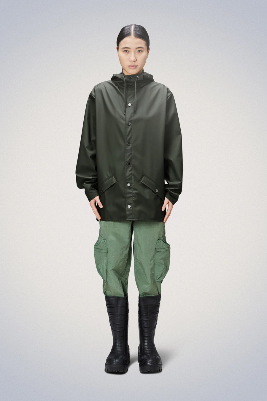 Rains Womens Jacket in Green