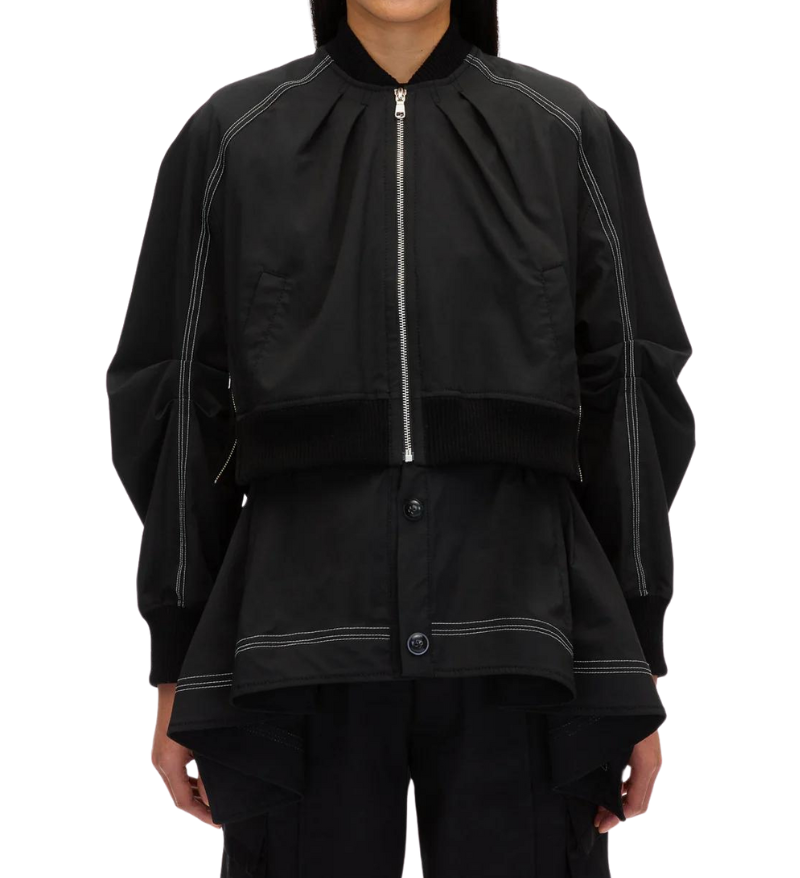 Double Layered Bomber Black