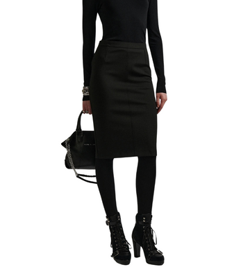 Black Milano Jersey Pencil Skirt